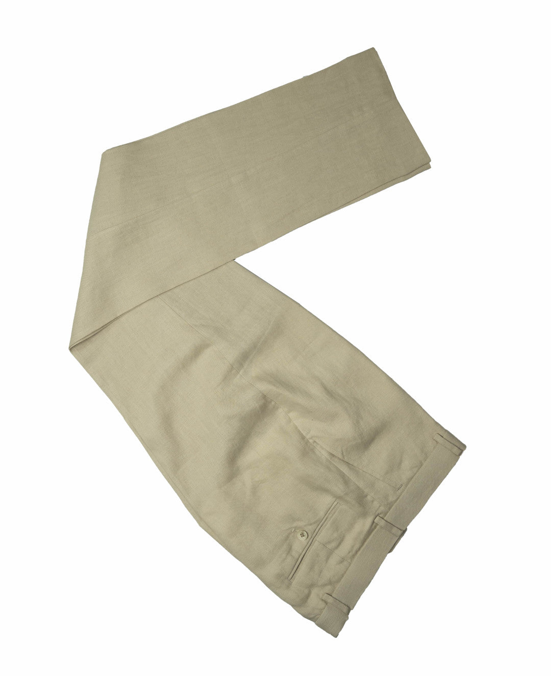 Cream Linen Trousers USA Clearance