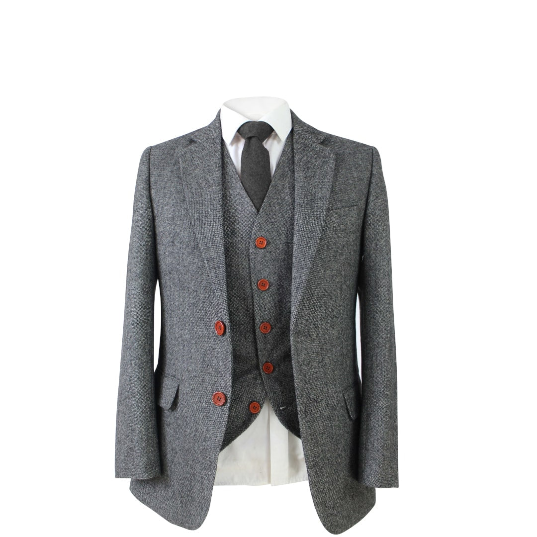Grey Classic Tweed 3 Piece Suit