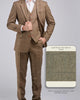 Light Brown Herringbone Wedding Suit