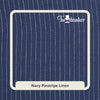 Navy Pinstripe Linen 3 Piece Suit