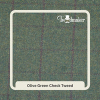 Thumbnail for Olive Green Check Tweed 3 Piece Suit