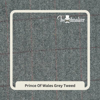 Thumbnail for Prince Of Wales Grey Herringbone Tweed 3 Piece Suit