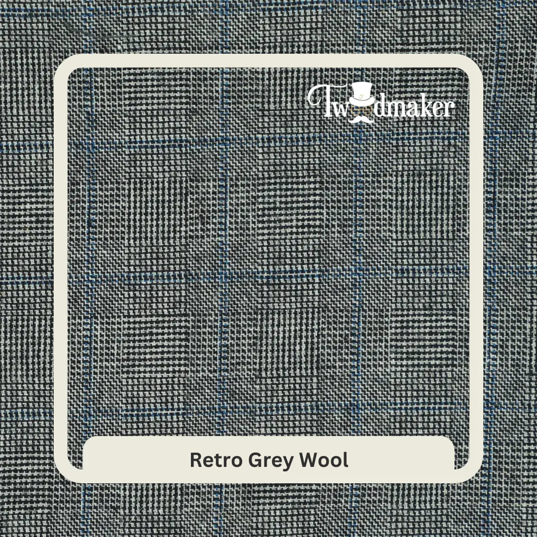 Retro Grey Wool 3 Piece Suit