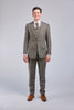 Retro Plaid Tweed 3 Piece Suit