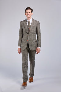Thumbnail for Retro Plaid Tweed 3 Piece Suit