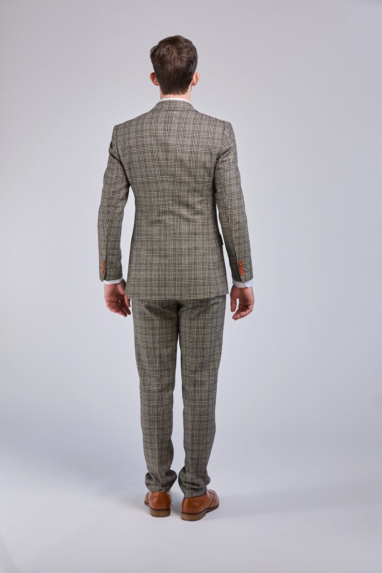 Retro Plaid Tweed 3 Piece Suit