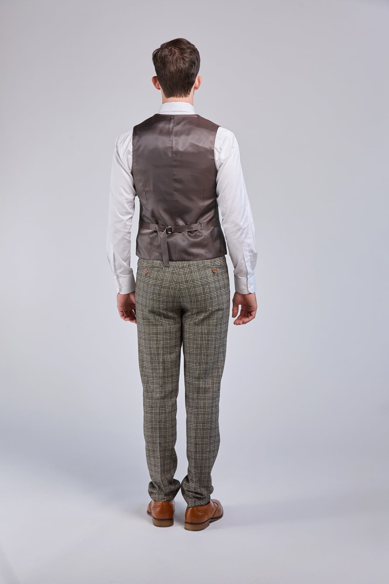 Retro Plaid Tweed 3 Piece Suit