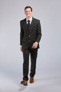 Thumbnail for Green Herringbone Tweed 3 Piece Suit