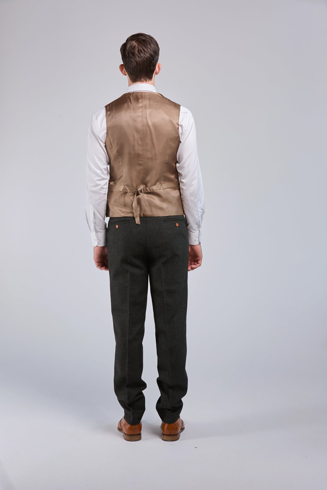 Green Herringbone Tweed 3 Piece Suit