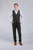Green Herringbone Tweed 3 Piece Suit