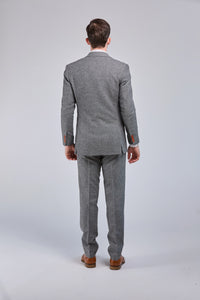 Thumbnail for Grey Classic Tweed 3 Piece Suit