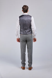 Thumbnail for Grey Classic Tweed 3 Piece Suit