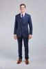 Dark Navy Linen 3 Piece Suit