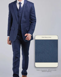 Thumbnail for Dark Navy Linen - Swatch Sample