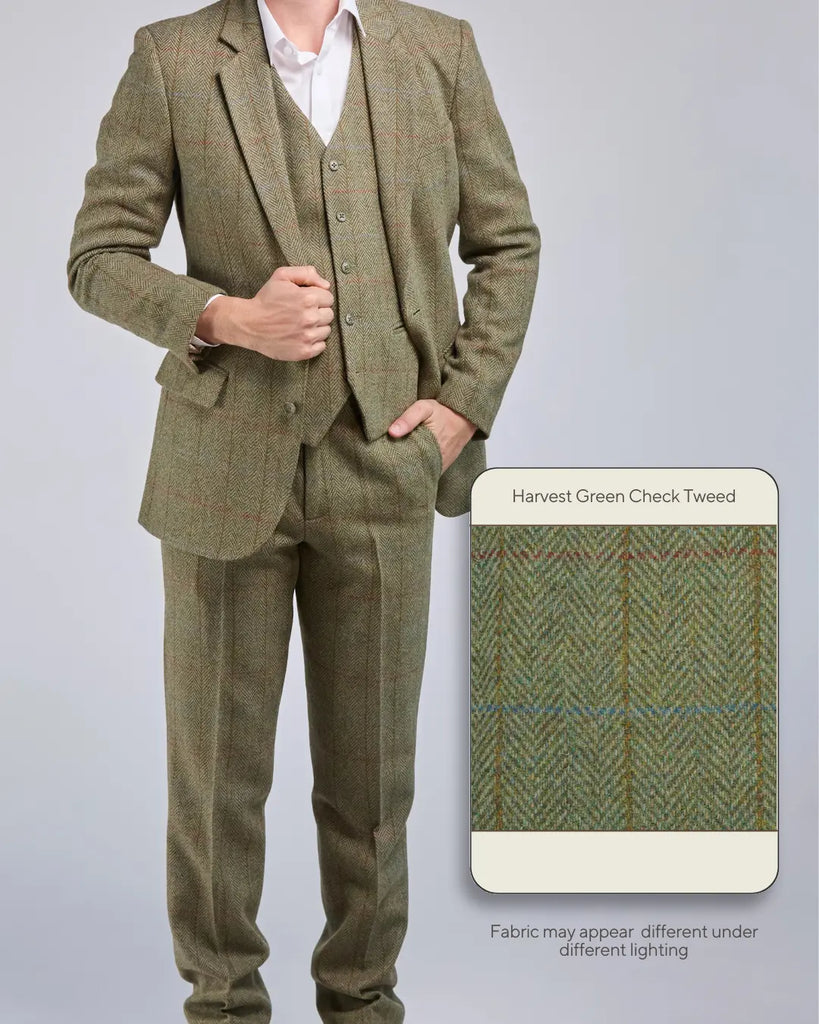 Harvest Green Tweed - Swatch Sample