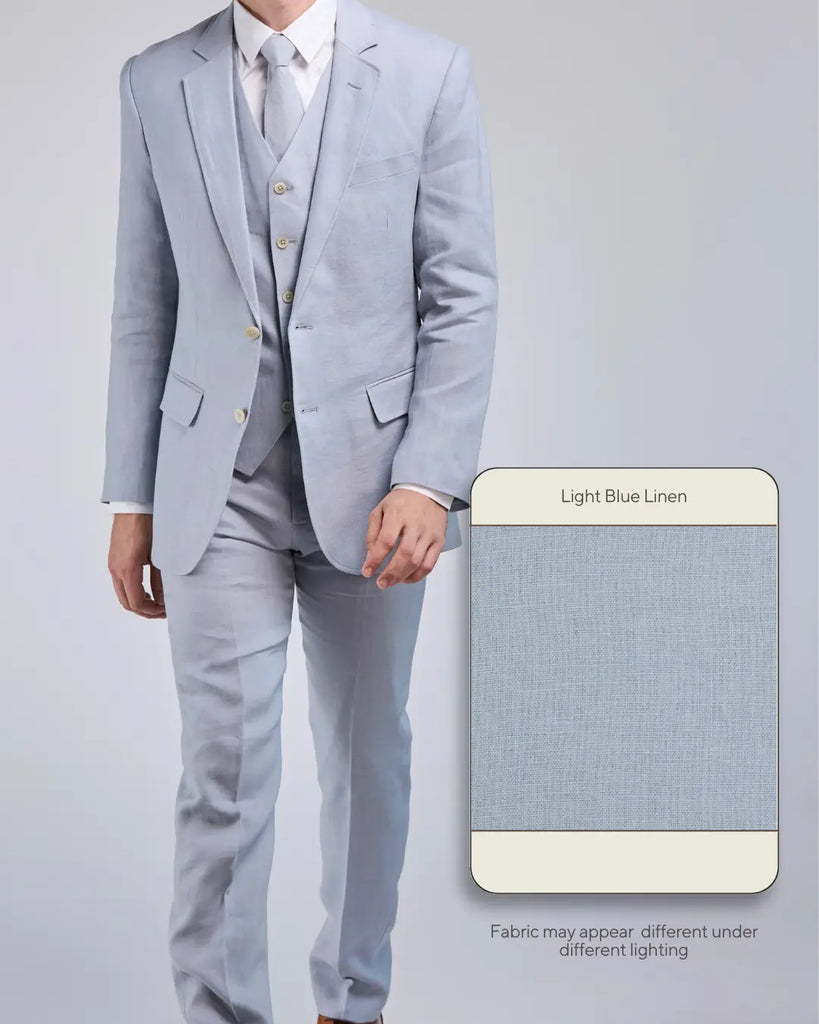 Light Blue Linen - Swatch Sample