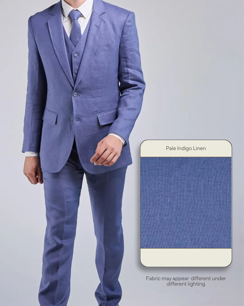 Pale Indigo Linen - Swatch Sample