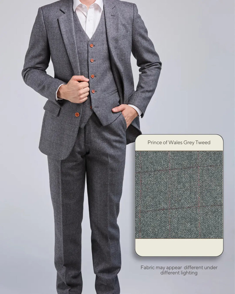 Prince Of Wales Grey Tweed - Swatch Sample