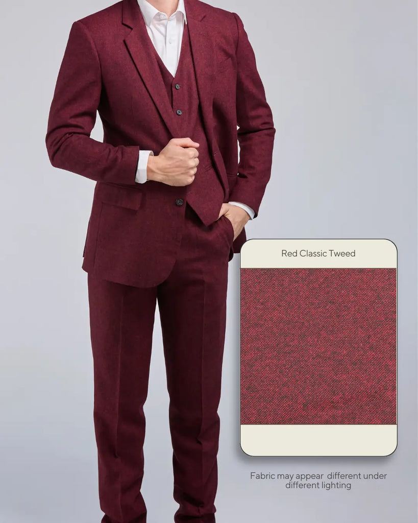 Red Classic Tweed - Swatch Sample