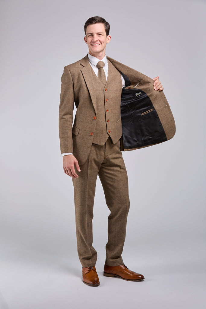 Light Brown Tweed Suit Lining