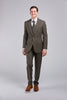 Moss Herringbone Tweed 3 Piece Suit