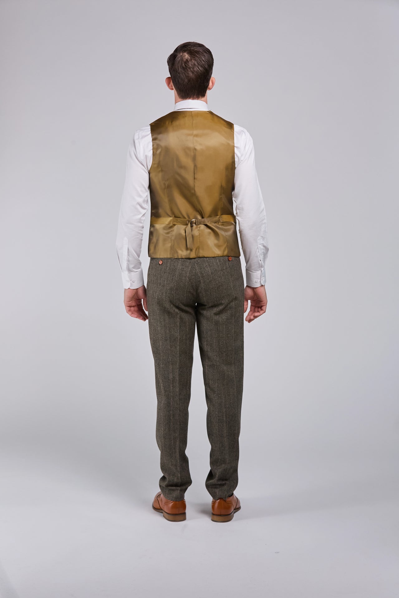 Moss Herringbone Tweed 3 Piece Suit