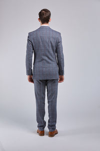 Thumbnail for Grey Overcheck Tweed 3 Piece Suit