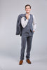 Grey Overcheck Tweed 3 Piece Suit
