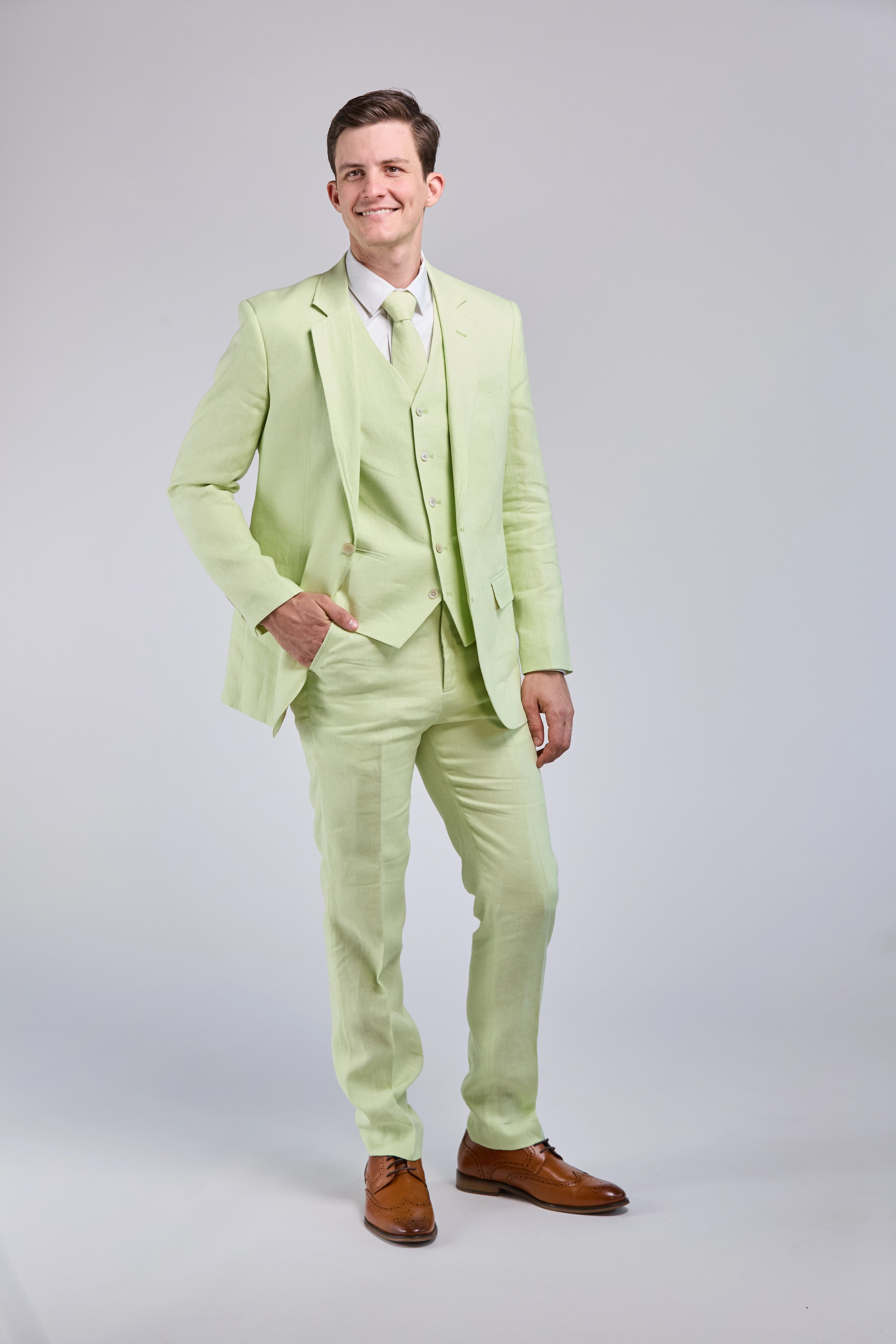 Lime Green Linen 3 Piece Suit Tweedmaker Lime Green Linen 3 Piece Suit Tweedmaker