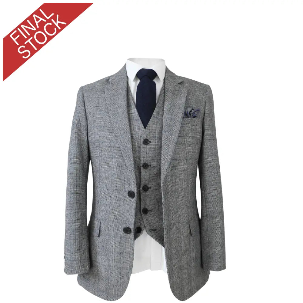 Retro Grey Wool Jacket & Waistcoat Uk Warehouse Clearance Waistcoats