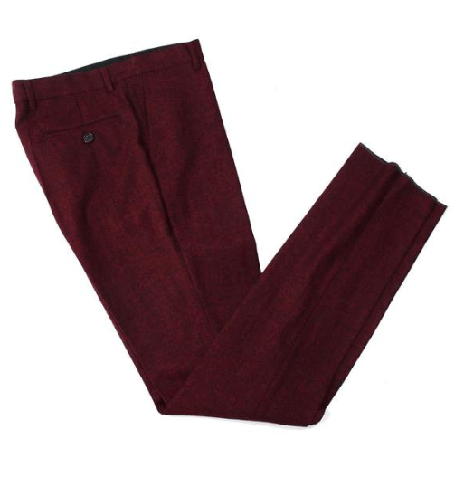 Red Classic Tweed Trousers USA Clearance