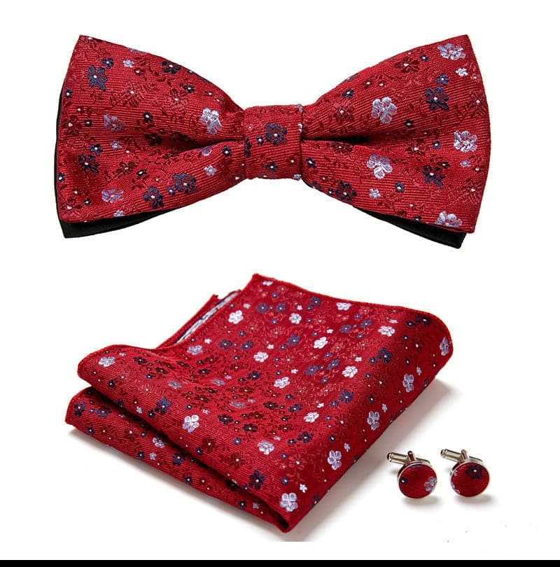 Silk Bowtie and Pocket Square Set