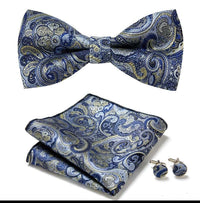Thumbnail for Silk Bowtie and Pocket Square Set