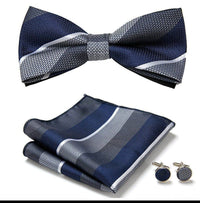 Thumbnail for Silk Bowtie and Pocket Square Set